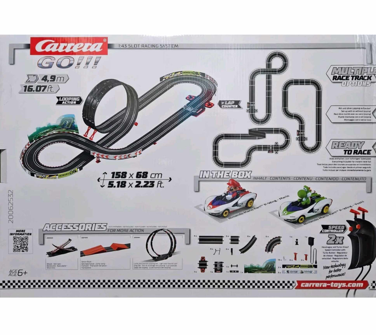 Carrera GO!!! 62532 Nintendo Mario Kart P-Wing Slot Car Set