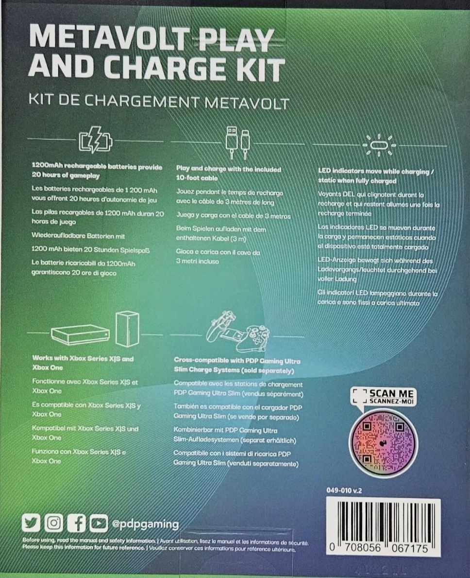 Pdp Metavolt Play And Charge Kit Xbox