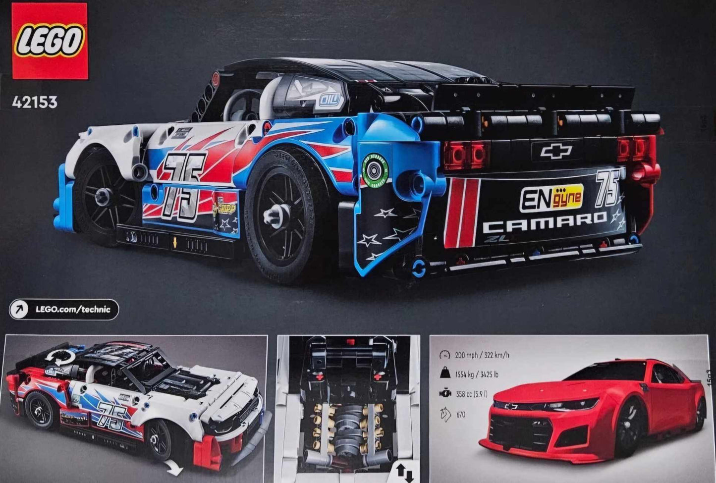 LEGO TECHNIC: NASCAR Next Gen Chevrolet Camaro ZL1 (42153)