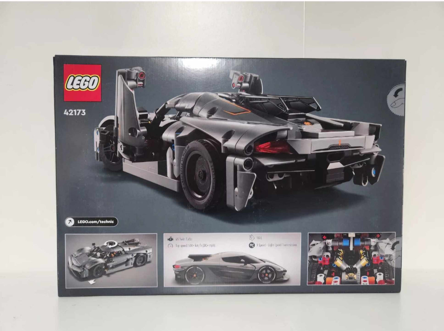 LEGO Technic Koenigsegg Jesko Absolut Grey Hypercar 42173 Brand New & Sealed